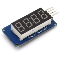 7 Segment LED Display Modul, I2C Schnittstelle, TM1637, 14mm, rot