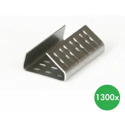 XL-Blechklemme für PP-Bündelung 19 mm, 1300 Stk.