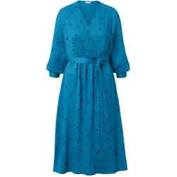 Tchibo - Gepunktetes Webkleid - Damen - Gr. 44 - dunkelblau/gepunktet