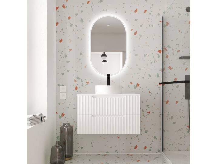 Waschtisch COLORIA ohne Becken 81 x 50 x 46cm Weiß/Weiß