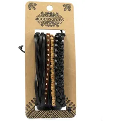 Mens Bracelet Sets - Black & Macho (asst)