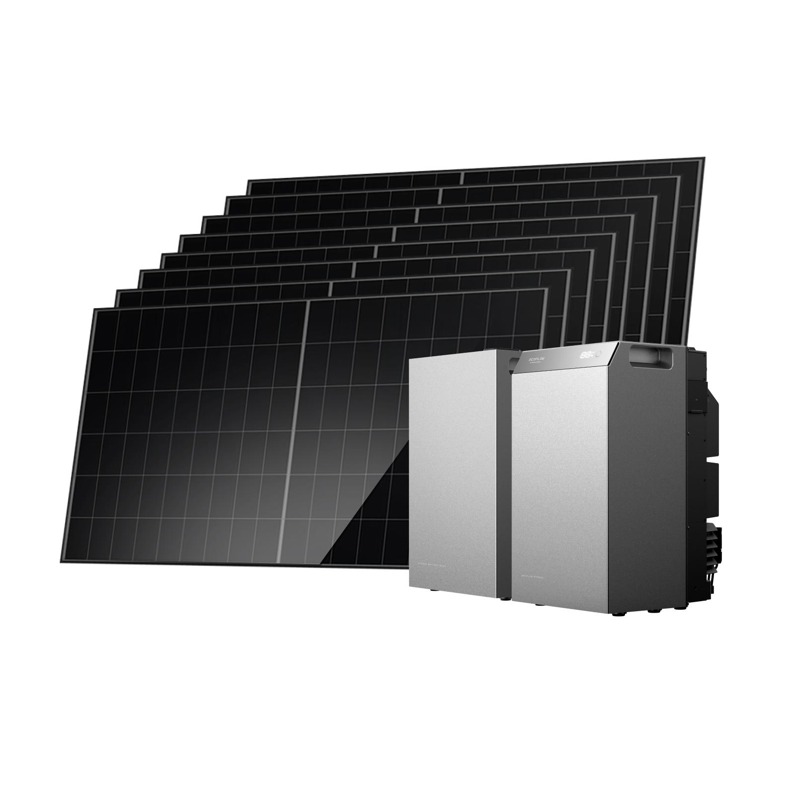 EcoFlow STREAM 5000 Solarspeicher, 5.024 Wh, Erweiterungsbatterie + 8 x 500W Solarpanels, Balkonkraftwerk mit Speicher 0% MwSt