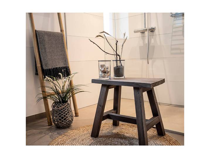 Kurzflorteppich Bombay I Braun/Beige Ø 90cm Jute
