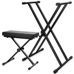 Classic Cantabile Keyboard-Set Deluxe Keyboardständer + Keyboardbank