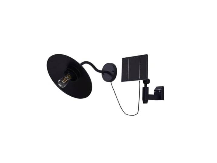Lindby LED Solar Wandleuchte aussen in schwarz, Aussenlampe Wand Außenlampe IP44 Spritzwassergeschützt, Modern, 3000 K Warmweiß, aus Aluminium