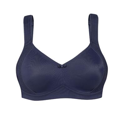 Minimizer-BH SUSA "Minimizer BH ohne Bügel Milano", Damen, Gr. 80, Cup B, blau (marine), Stoff, Obermaterial: 80% Polyamid PA. 17% Elasthan EL. 3% Baumwolle CO., BHs Minimizer-BH