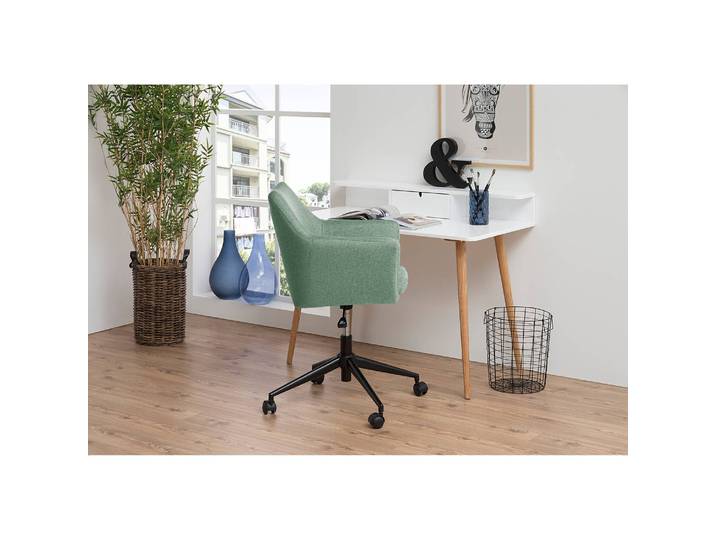 Bürodrehstuhl 58 x 95 x 58cm Webstoff Cors: Mintgrau Grün/Mintgrau Schwarz