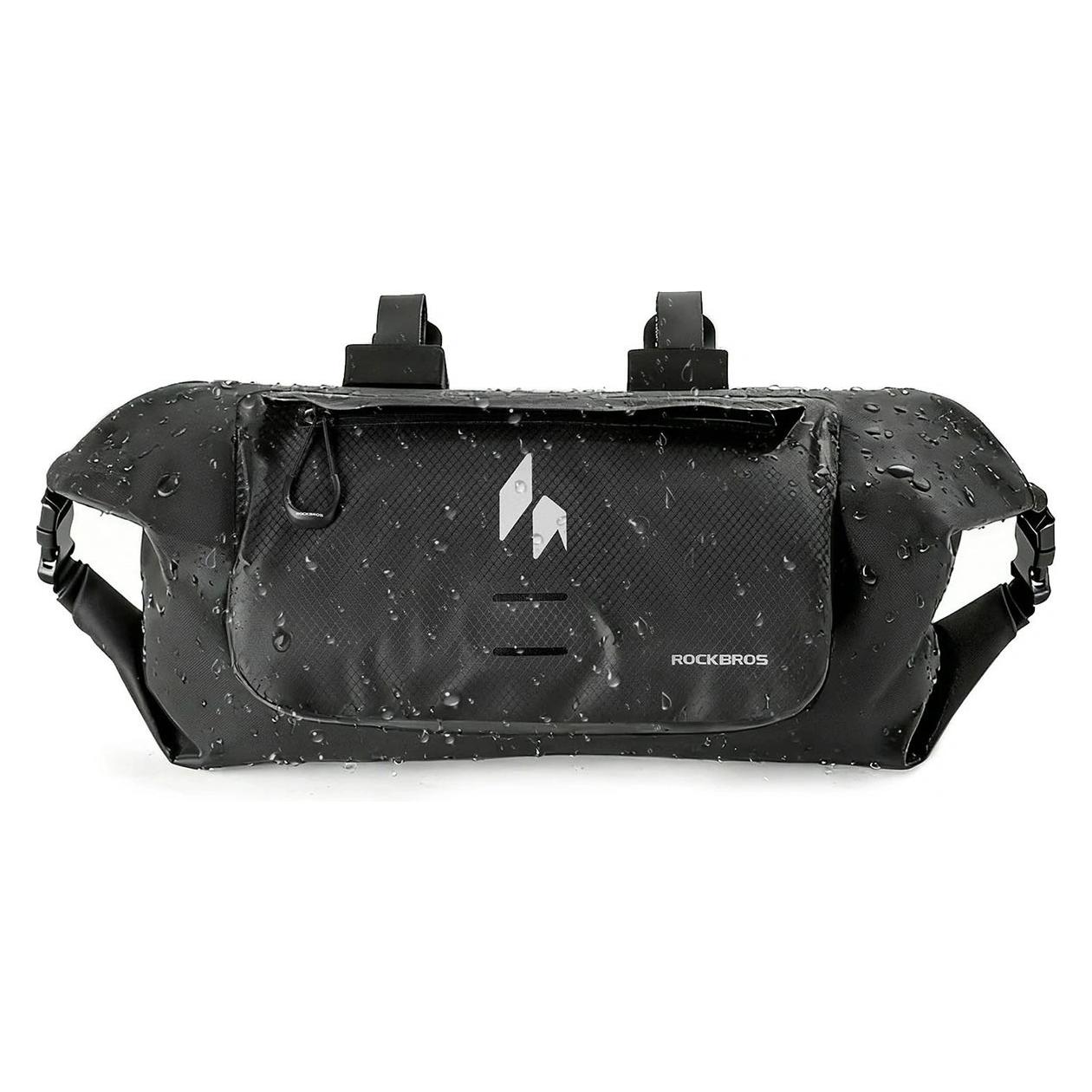 . Torba przednia Rockbros AS-154 - wodoodporna, czarna (8 l, Lenkertasche) (5907769391378)