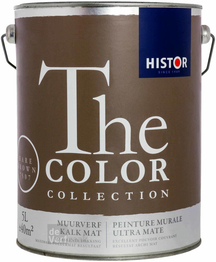 Histor The Color Collection Muurverf Kalkmat - Hare Brown - 5 liter