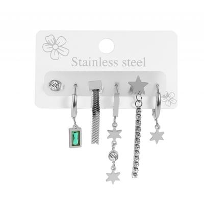 Paar Ohrstecker ADELIA´S "Damen Ohrstecker aus Edelstahl Ø 10 mm", silber, Ohrringe, Damen, Damen, Edelstahl