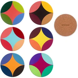 Untersetzer-Set ROSETTA (LBH 10x10x5,50 cm) - bunt - LBH 10x10x5,50 cm