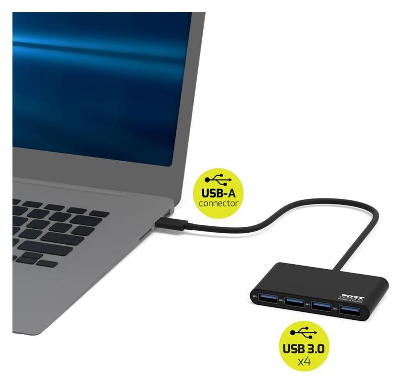 Port Designs Port 900121 USB Hub met 4 poorten 3.0
