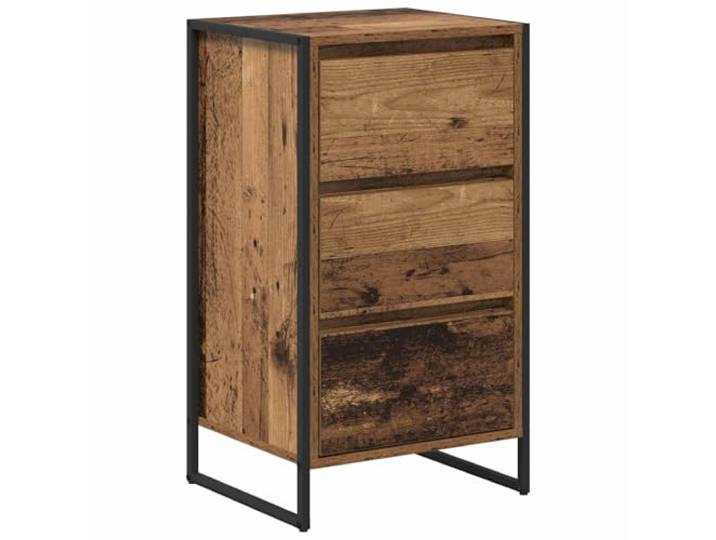 Sideboard Altholz 42 x 36 x 75,5 cm Holzwerkstoff Industrie-Design, Stahlbeine, Holzoptik, viele Fächer, pflegeleicht, moderner Wohnraum