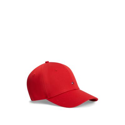 Baseball Cap TOMMY HILFIGER "TH FLAG COTTON 6 PANEL CAP", Herren, apple rot, Web, Baumwolle, Caps, Klemmverschluss, Logoprägung UNISEX