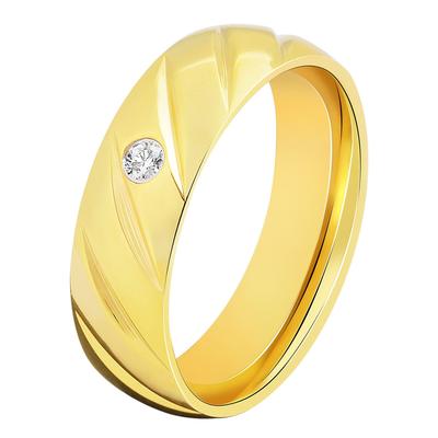 Partnerring AKZENT "Exciting Chapter, langlebig" Gr. 56, gold (goldfarbig), Fingerringe, Damen, 56, Edelstahl