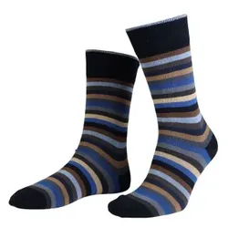 Amanda Christensen True Block Stripe Ankle Sock Marine Gr 47/50