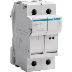 Hager LSN412 Sicherungselement 1P+N 25A 400V L32 2M