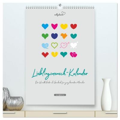 vollgeherzt: Lieblingsmensch-Kalender - Der Wandkalender als Geschenk für ganz besondere Menschen (hochwertiger Premium Wandkalender 2026 DIN A2