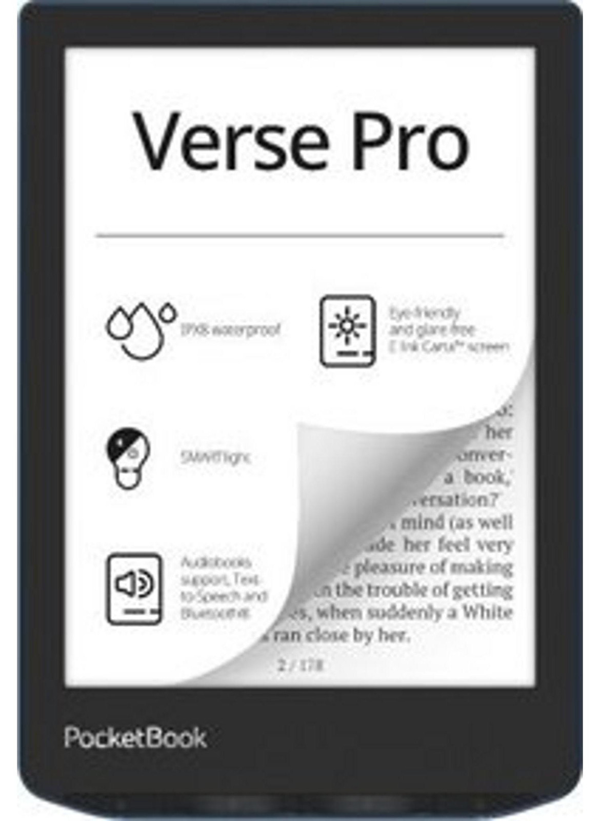PocketBook Verse Pro 634 E-reader met 6 inch E-ink scherm, 16GB geheugen en Wi-Fi, Azure Blue