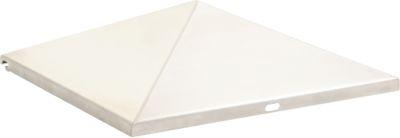 V-Part Deckel für Ascher-Papierkorb Pyramide, geschlossen, pyramidenförmig, Edelstahl, B 365 x T 345 x H 95 mm, edelstahl
