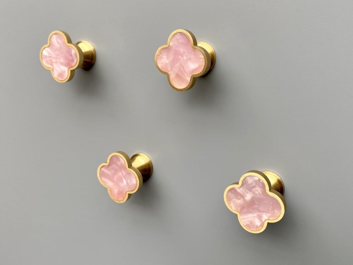 Omgoods Messing Wandhaken met Elegante Bloemvorm voor Decoratie