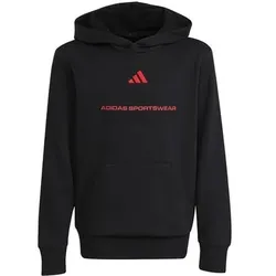 ADIDAS Kinder Kapuzensweat Slogan Fleece, Größe 128 in Schwarz Schwarz