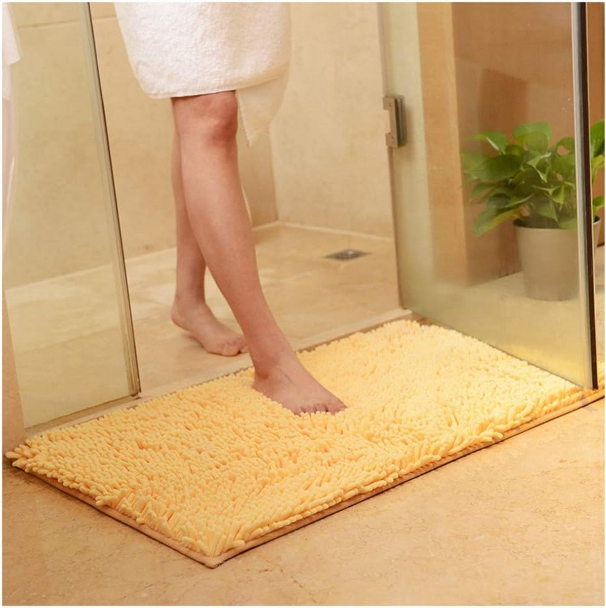 Badkamertapijt Microvezel Antislip Zacht Absorberend Breedte: 70 cm, Lengte: 140 cm