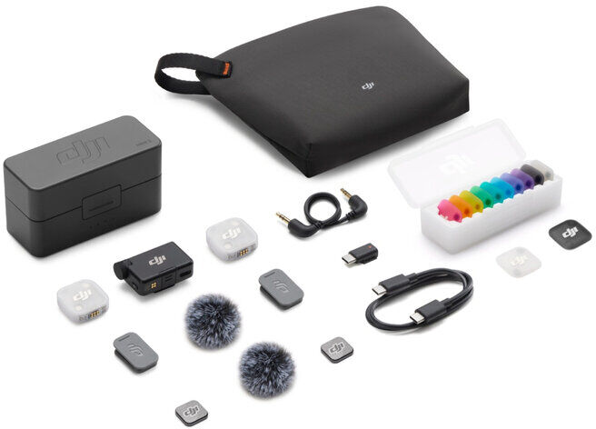 MICROFONE DJI MINI 2 2TX+1RX+CASE