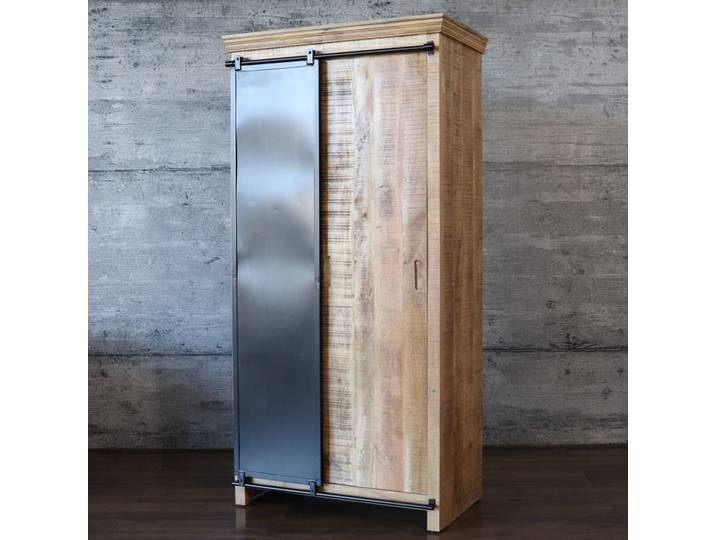 Garderobenschrank SELCE massiv Design Dielenschrank Flurschrank Vintage