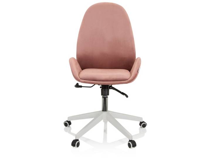 Bureaustoel / draaistoel AVEA fluweel roze hjh OFFICE