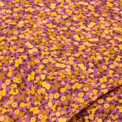 1B Viskose-Leinen "Blümchen", lila-color