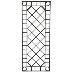 DELUKE Wand -Dekor COMO Stahl Schwarz 42x4x115cm Dekoration Wohnzimmer Büro