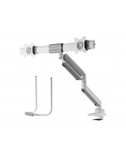 Neomounts Befestigungskit Gelenkarm Kabeldurchführungsklemme topfix clamp full-motion für 2 LCD-Displays weiß Bildschirmgröße: 43.2-81,3 cm 17"-32" Schreibtisch (DS75-450WH2)