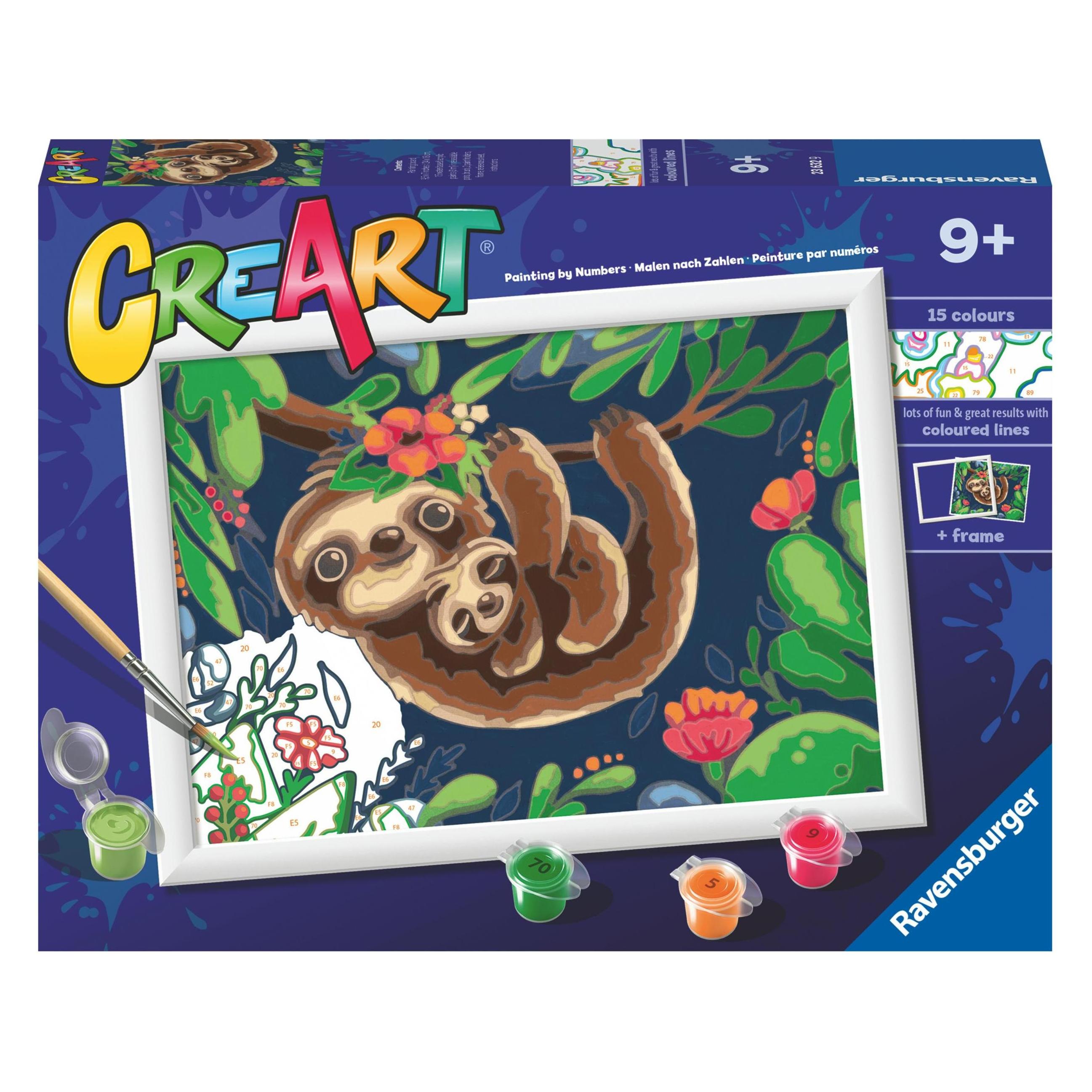 Ravensburger CreArt Malen nach Zahlen - Süsse Faultiere (236329-RA)