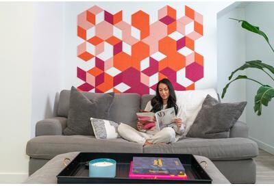 Felt Right Hive Sunrise   Sound Dampening Pinnable Tiles
