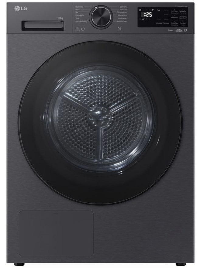 LG Electronics LG RT80X7B Trockner mit Dual Inverter Wärmepumpentechnologie schwarz 8 kg