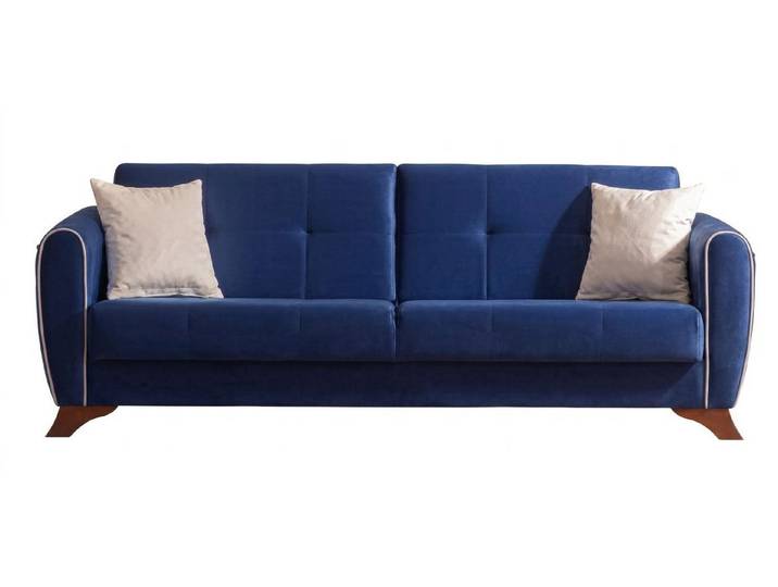 JVmoebel 3-Sitzer Blaues modernes 3-Sitzer-Sofa Stoffsofa Designer Wohnzimmer, 1 Teile, Made in Europa