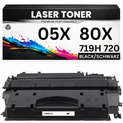 Toner kompatibel für HP CE505X / CF280X / Cartridge 719H / Cartridge 720(05X / 80X) Laser Jet 2053/2054/2055/2056/2057/P2050/P2055/P2055D/P2055DN/P2055X Laser Jet Pro 400