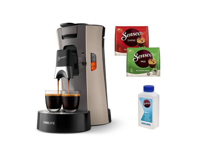Philips Senseo Kaffeepadmaschine Select CSA240/30, mit drei Kaffee-Einstellungen, Memo-Funktion