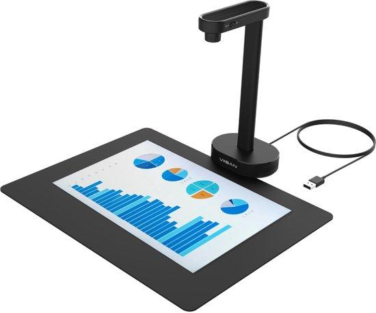 Dokumentenscanner, 16 MP USB portabel, Aufnahmegröße A4, Schreibtisch, Multi-Blade-Dokument-Scanning, OCR und TTS-Tech, arbeitet mit Windows und MacOS