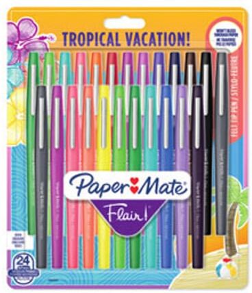 Paper Mate Canetas Papermate flair tropical   24 cores