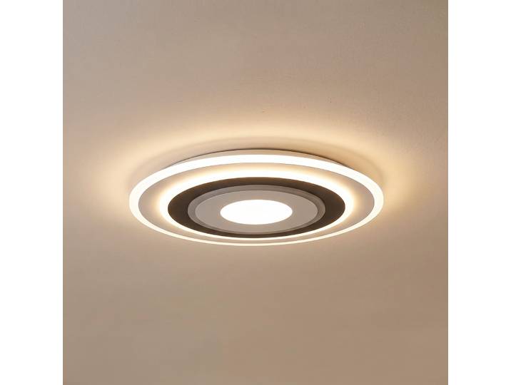 Rebeka LED-Deckenleuchte, rund, CCT, dimmbar - Lindby - Wohnzimmer - Modern - Kunststoff
