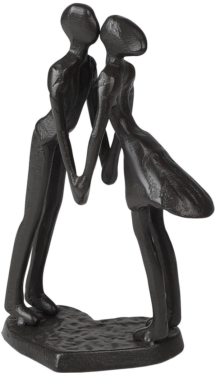 My Ninki Abstracte Zwart Gietijzeren Sculptuur van Kussend Paar voor Interieur Decoratie
