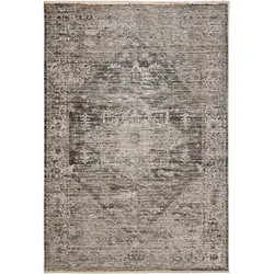 benuta Nest Teppich Anwar Grau 120x170 cm - Vintage-Stil Teppich im Used-Look