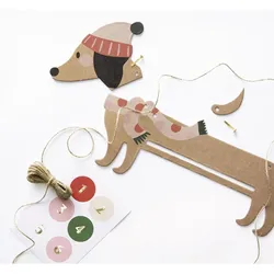 folia Adventskalender-Set Sausage Dog 54-teilig