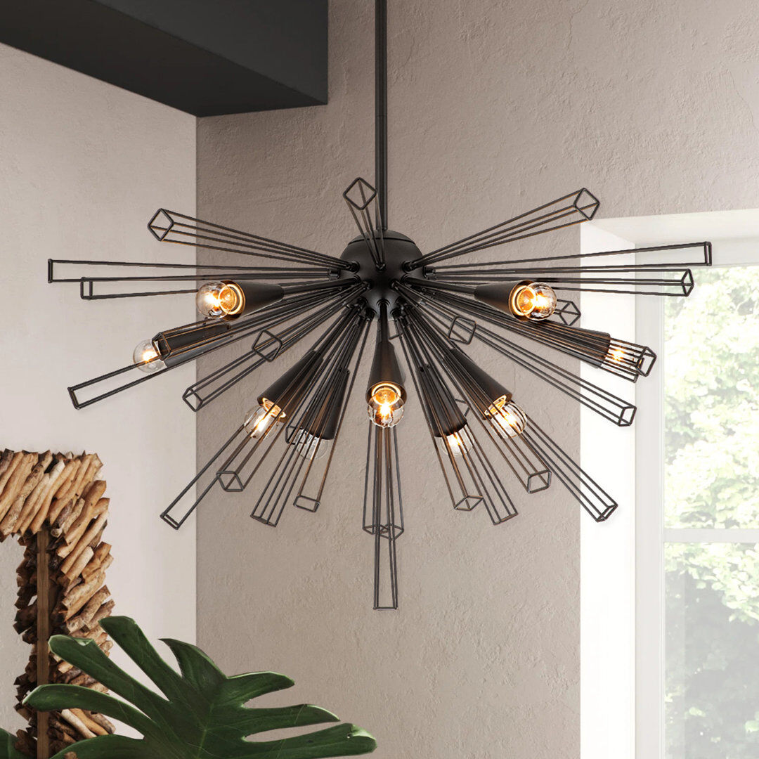 Canora Grey Akzel 10 - Light Pendant Black 40cm H X 85cm W X 85cm D