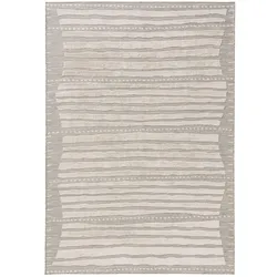 benuta Basic In- & Outdoor-Teppich Flora Grau 120x170 cm - Teppich für Balkon, Terrasse & Garten