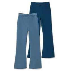Tchibo - 2 Kinder-Flared-Jeggings - Mädchen - Gr. 110/116 - dunkelblau