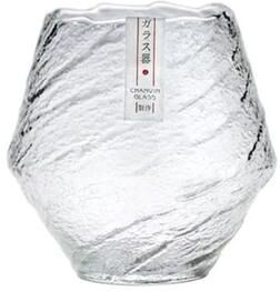 Uplifted Finds Japanese Hazy Air Whiskey Tumbler High Performance Hammer Pattern Brandy & Wine Glass 1x Wave Glass