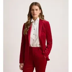 Lauren Ralph Lauren für Damen. 200B32945002 Stretch-Samtblazer mit roter Paspelierung (4USA=38), Lässig, Party, Baumwolle, Klassisch